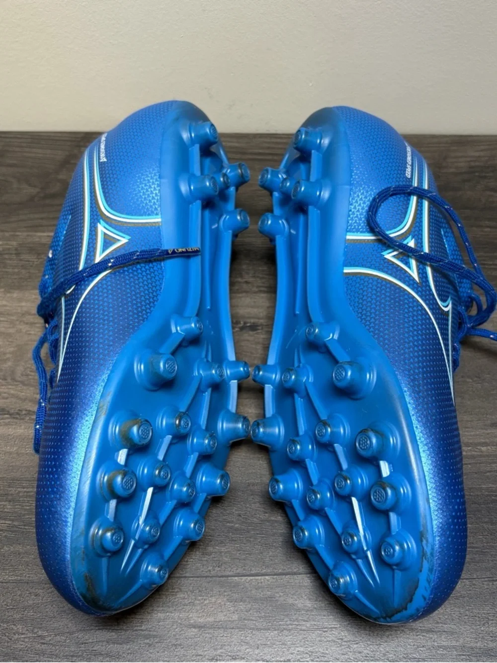 Mizuno Alpha Select AG P1GA246627 Blue Football Soccer Cleats Speed Boots M 7.5